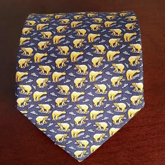 VINEYARD VINES SILK NECK TIE NAVY BLUE /"PIC STITCH/" MARTHAS VINEYARD SHEP//IAN